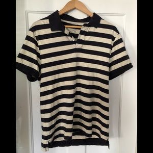 J Crew Navy Striped Polo